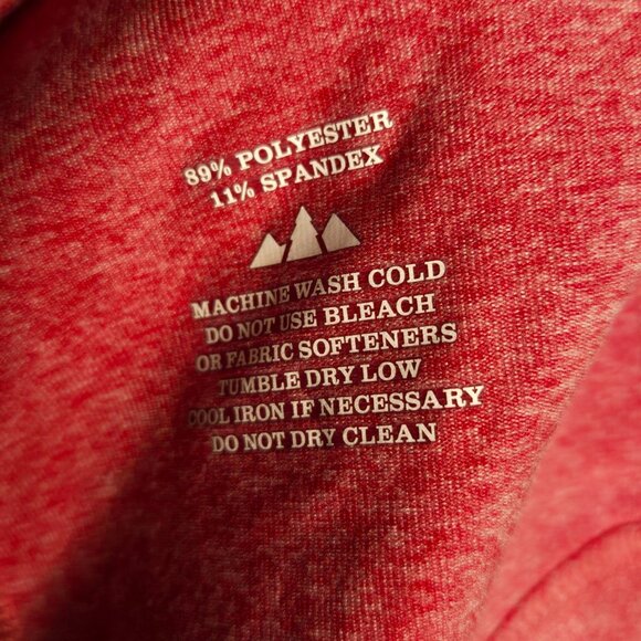 REI Co-Op Women's Medium Red Space Dye Quarter-Zip Pullover Lightweight Baselaye - Picture 7 of 8